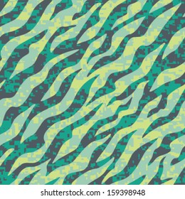 Emerald Zebra Stripe Seamless Background Pattern
