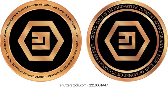 emercoin-emc coin vector illustrations. 3d illustration.