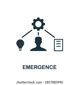 Emergence icon. Creative element sign from agile method collection. Monochrome Emergence icon for templates, infographics and more.