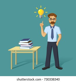 the emergence of an idea after gaining new knowledge.Brilliant idea.