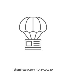Emergencies, airdrop icon. Element of emergencies icon. Thin line icon for website design and development, app development