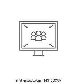Emergencies, assembly point icon. Element of emergencies icon. Thin line icon for website design and development, app development