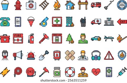 Emergencies icons High-Quality Vector Icons Collection with Editable Stroke. Ideal for Professional and Creative Projects.