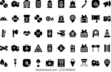 Not- und Rettungssymbole Einfaches Vektorsymbol. Entwurfsvorlage für Illustrationssymbole für Web Mobile UI-Element.