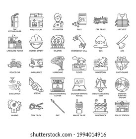 emergencies , Thin Line and Pixel Perfect Icons
