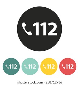 emergency  112.Vector illustration.