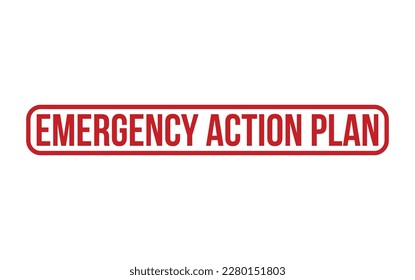 Emergency Action Plan Rubber Stamp Seal Vector