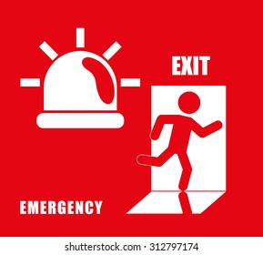 Emergency alarm digital design, vector illustration 10 eps graphic