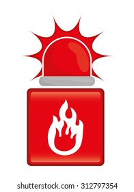 Emergency alarm digital design, vector illustration 10 eps graphic