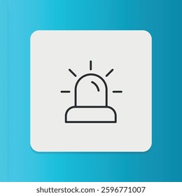 Emergency Alarm icon. Editable stroke. Vector illustration	