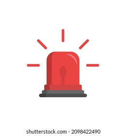 Emergency alarm icon in flat style. Alert lamp vector illustration on isolated background. Police urgency sign business concept.