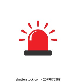 Emergency alarm icon in flat style. Alert lamp vector illustration on isolated background. Police urgency sign business concept.