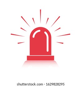 Emergency alarm siren icon for application or website