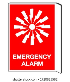 Emergency Alarm Symbol Sign, Vector Illustration, Isolate On White Background Label. EPS10 