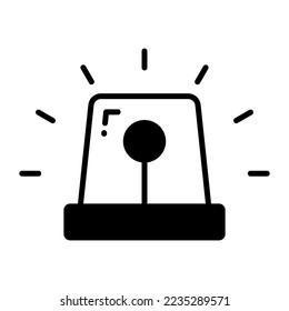 Emergency alarm vector icon in trend