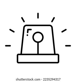 Emergency alarm vector icon in trend