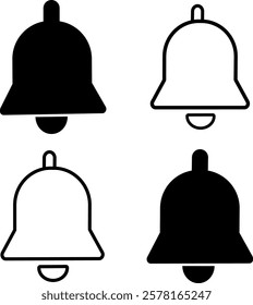 Emergency alert bell icon on circle background. Notification bell icon
