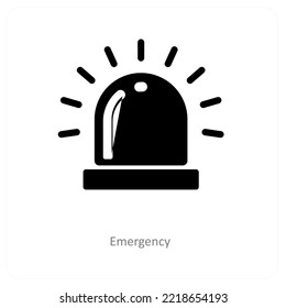 concepto de icono de emergencia y alerta