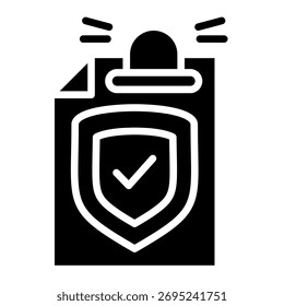 Emergency Alert Icon Element For Design