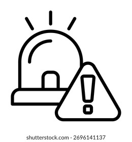 Emergency Alert Icon Element For Design And Vector