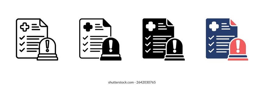 Emergency Alert icon sheet multiple style collection