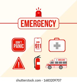 Emergency Alert Vector Design Background