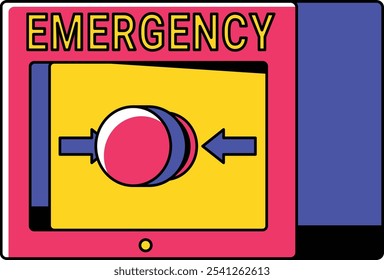 Ilustración de Botón de advertencia de emergencia