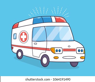 Emergency ambulance car