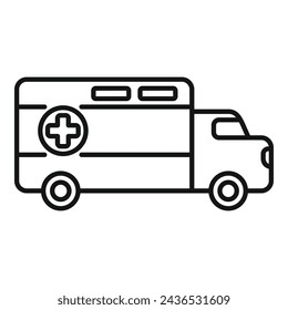 Emergency ambulance car icon outline vector. Patient treatment. Nursing clinic care