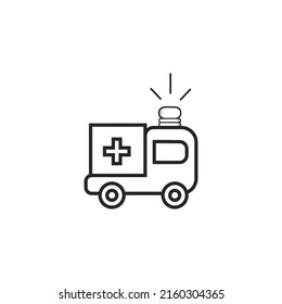 Emergency ambulance icon Free Vector