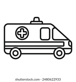 Emergency ambulance rushing to hospital to transport patient for life saving medical care
