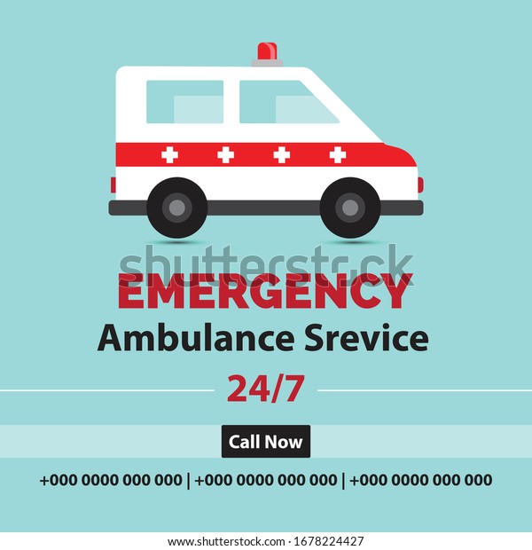 Emergency Ambulance Service For Social Media Post\
(corona virus)