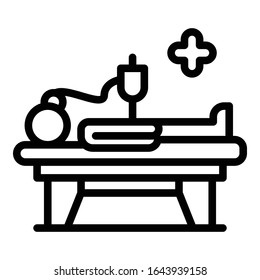 Emergency anesthesia icon. Outline emergency anesthesia vector icon for web design isolated on white background