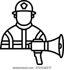 Icono de Vector de anuncio de emergencia. Se puede utilizar para aplicaciones de impresión, móviles y de Web.