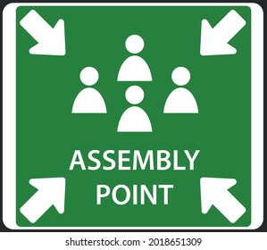 Emergency assembly area. Use for signage and banner. vector illustration EPS 10.