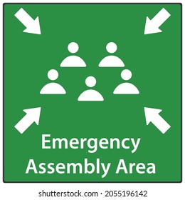 Emergency assembly area vector design EPS 10.