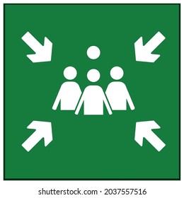 Ilustración vectorial del área de ensamblados de emergencia
EPS 10.