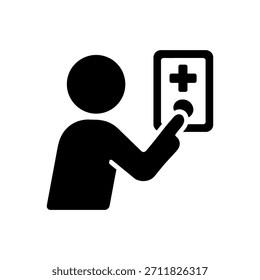 Icono De Botón De Llamada De Asistencia De Emergencia Aislado Sobre Fondo Blanco 

