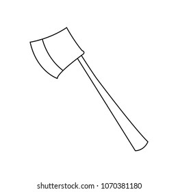 Emergency axe isolated on black and white