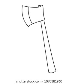 Emergency axe isolated on black and white