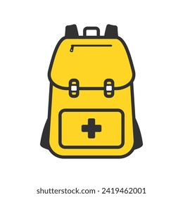 Emergency bag. rucksack. Disaster prevention goods.