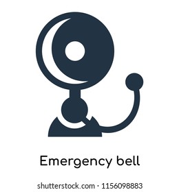 Emergency bell icon vector isolated on white background, Emergency bell transparent sign , symbols or elements in filled style