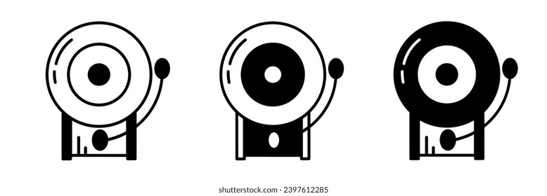 Ilustración del timbre de emergencia. Conjunto de vectores de icono de campana de emergencia. Diseño para negocios. Vector de material.