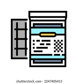 emergency blanket first aid color icon vector. emergency blanket first aid sign. isolated symbol illustration