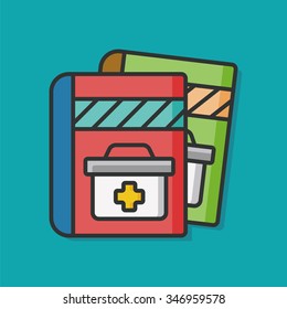 emergency book vector icon
