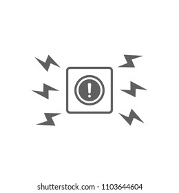 Emergency bottom icon vector in trendy flat style isolated on white background