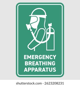 emergency breathing apparatus vector sign