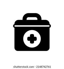 emergency briefcase, first aid kit icon isolated on white background. Health, help and medical diagnostics concept. suitable for health apps icon. or symbols of sports activities that require a first 
