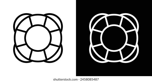 Conjunto de iconos de boyas de emergencia. Símbolo de Vector de rescate acuático.