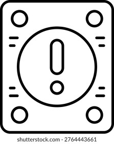 Emergency Button Icon Vector Element line icon design vector icons